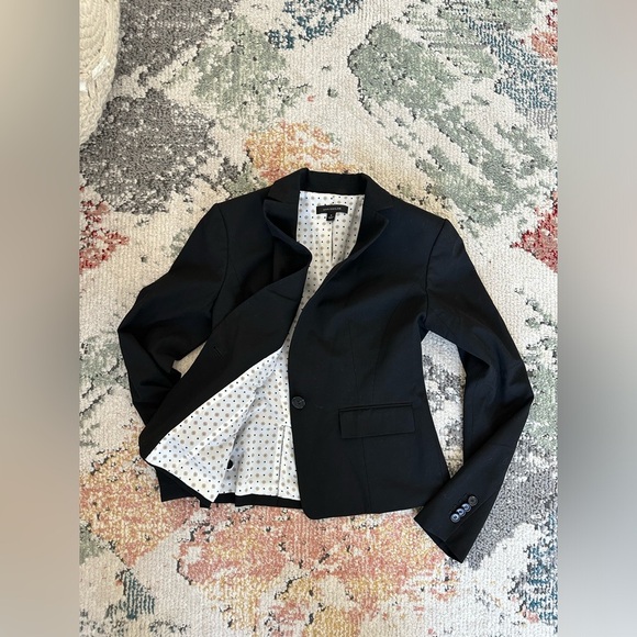 Like New Ann Taylor Women's Long Sleeve Single Button Blazer Business Black Sz 0 - Picture 8 of 16